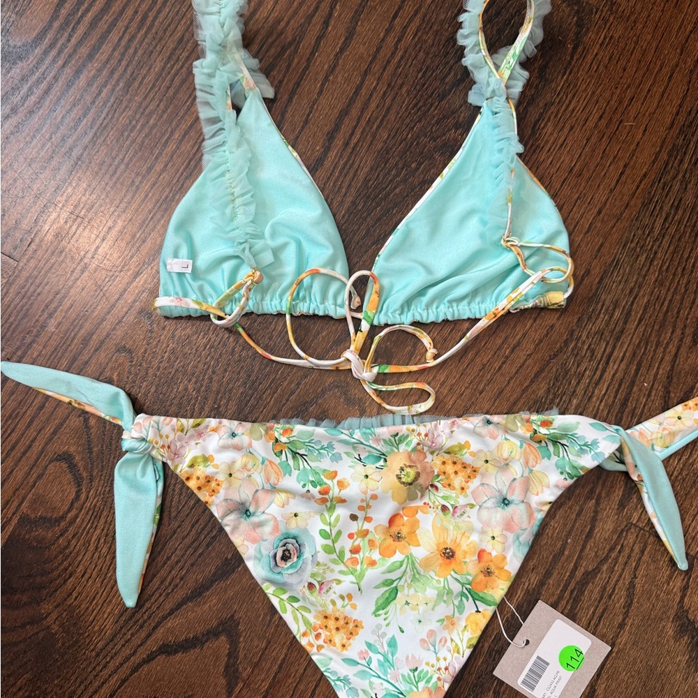 Choo Floral Ruffle Bikini Set - Picture 2 of 2